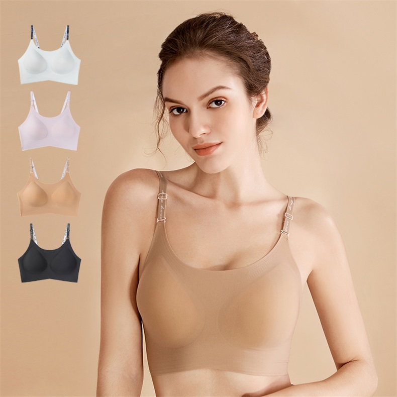 Letter Printed Seamless Bra