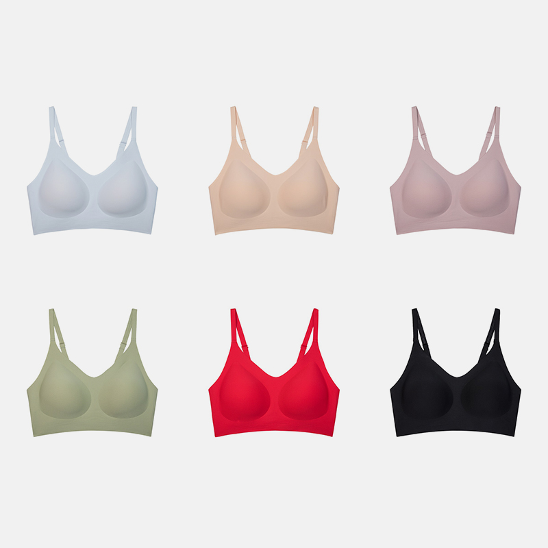 Thin Strap V-neck Seamless Bra