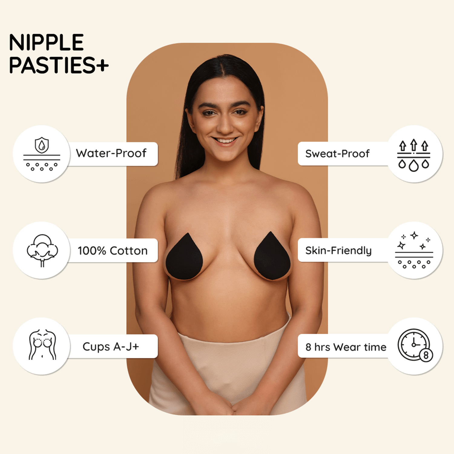 Drop Shape Disposable Adhesive Nipple Cover